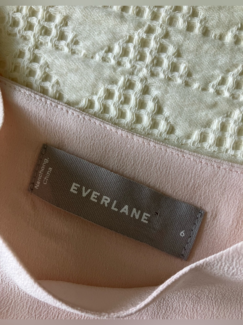 EVERLANE Dusty Pink Silk Double Layered Cami Blouse Size 6 - Picture 8 of 9